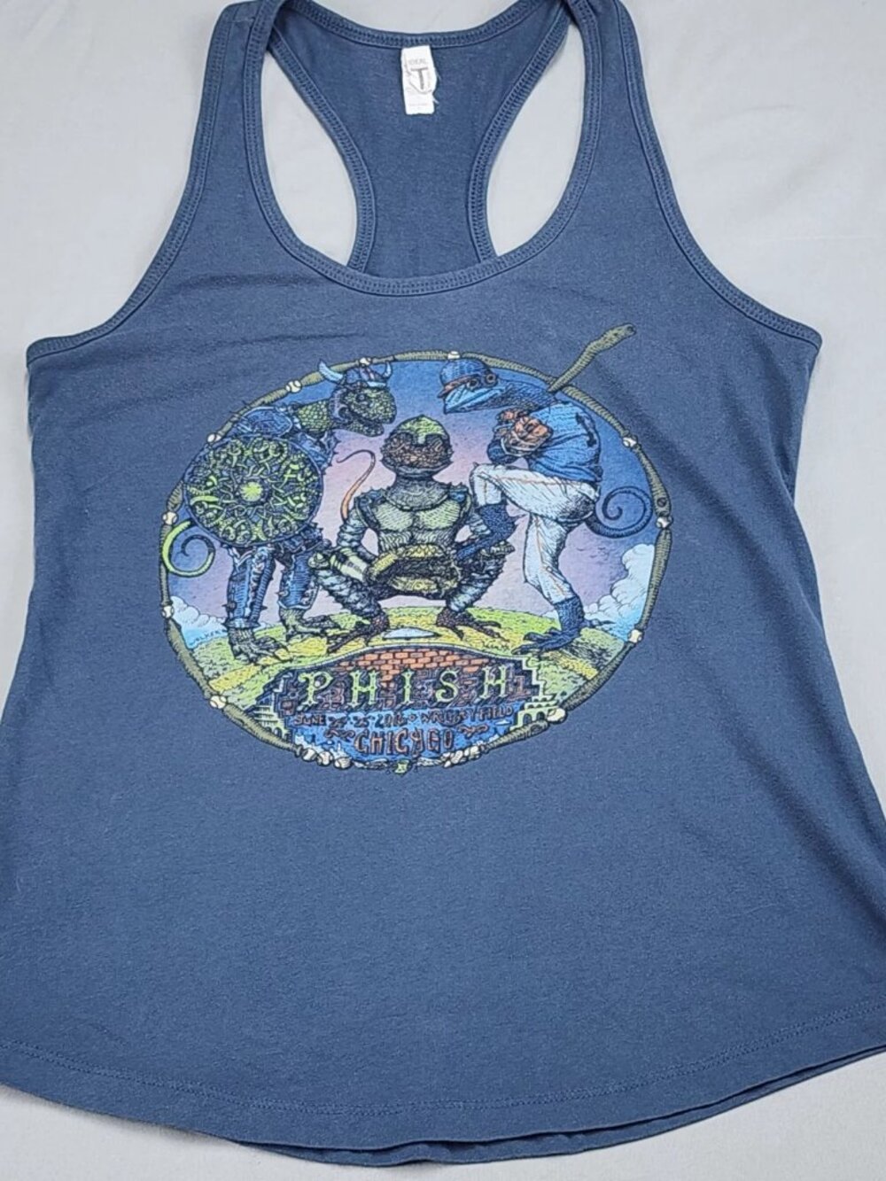 Next Level Phish 2016 Wrigley Field Tank Top Womens L Blue Racerback Graphic